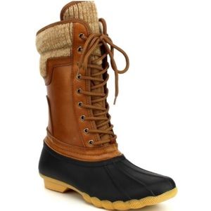 Arrives Soon- Waterproof Lace Up Duck Boots